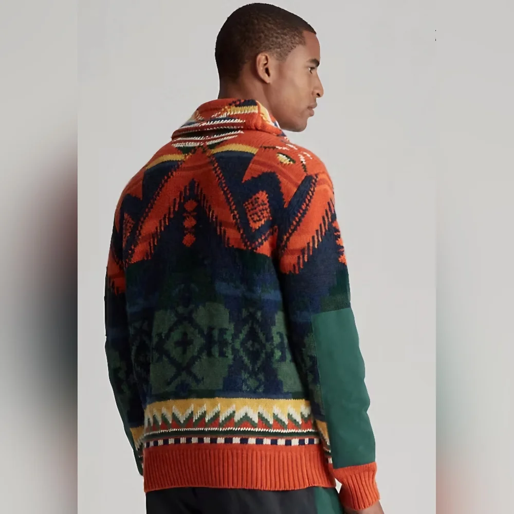 Polo Sport Ralph Lauren Outdoorsman Southwestern Lambswool Knit Sweater Men's M - Picture 3 of 15